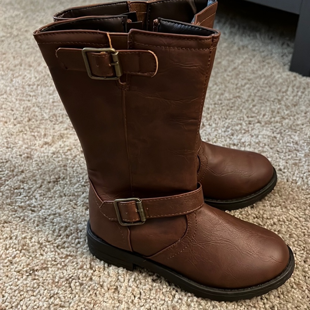 Brown leather boots size 11